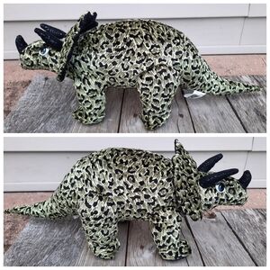 Vtg dinosaur plush triceratops 20" Discovery Toys